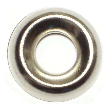 Midwest Fastener Countersunk Washer, Fits Bolt Size #14 , Steel Nickel Plated Finish, 24 PK 61845
